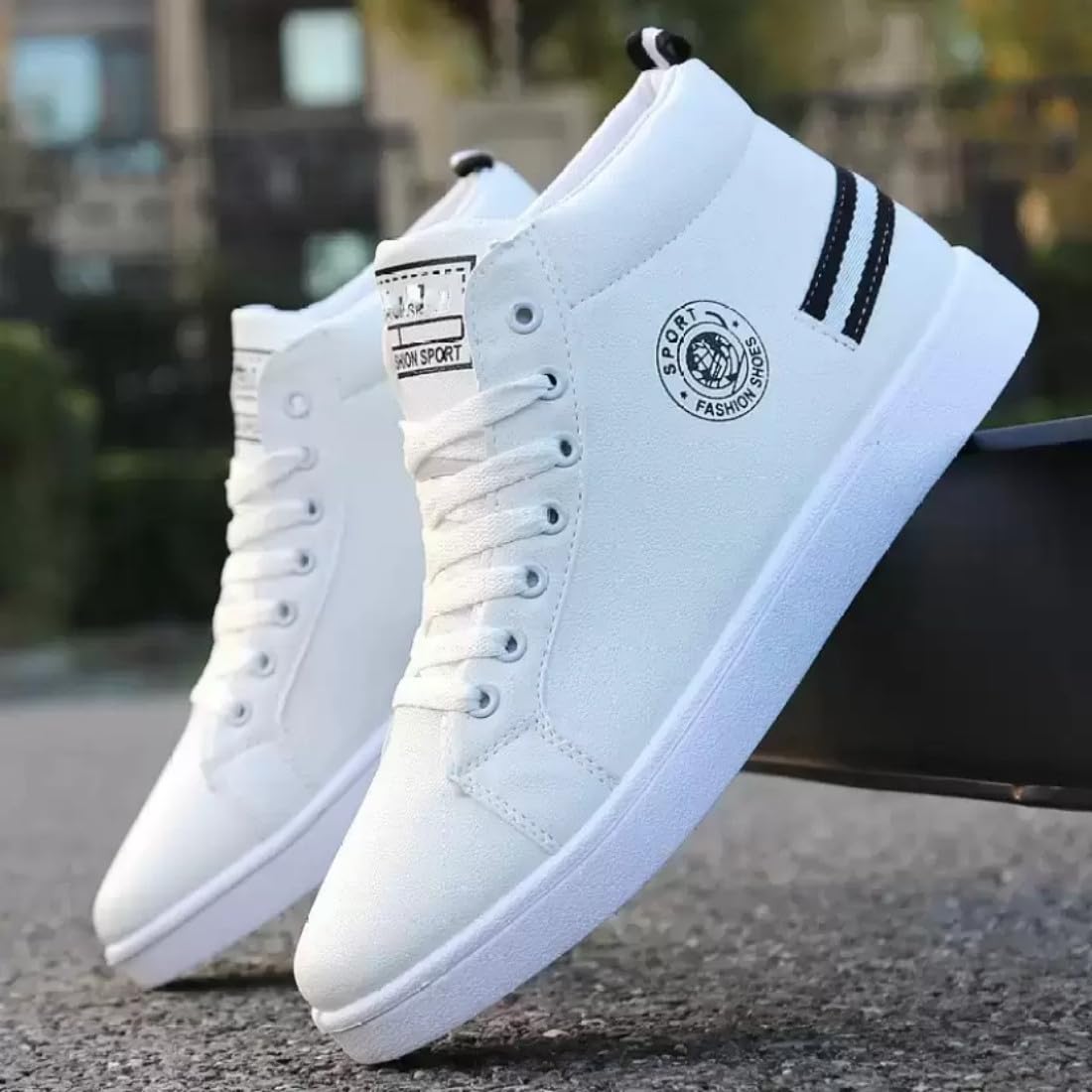 High Tops Sneakers for Men (White)