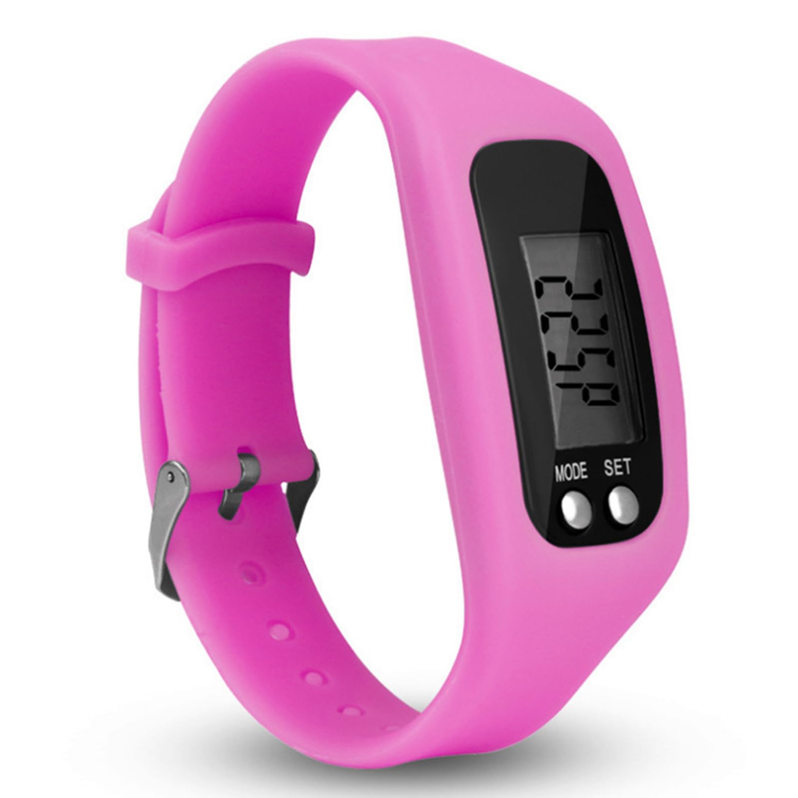 VALINK Step Counter Watch,LCD Display Pedometer Watch Smart Bracelet Watch,Walking Wrist Band Digital Step Counter Pink