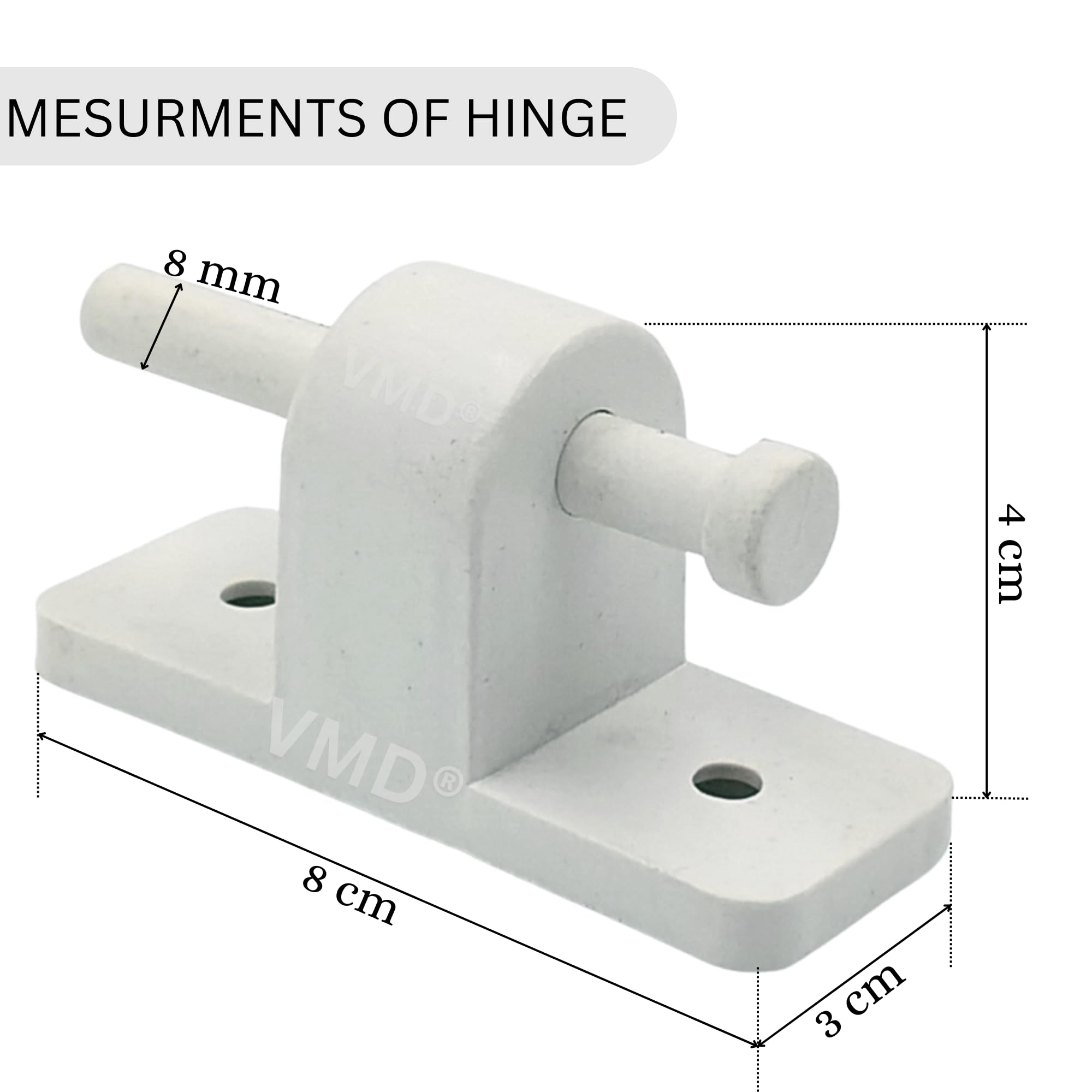 VMD PVC Water Tank Door Hinges (White, Pack of 2) — Amazon image 2