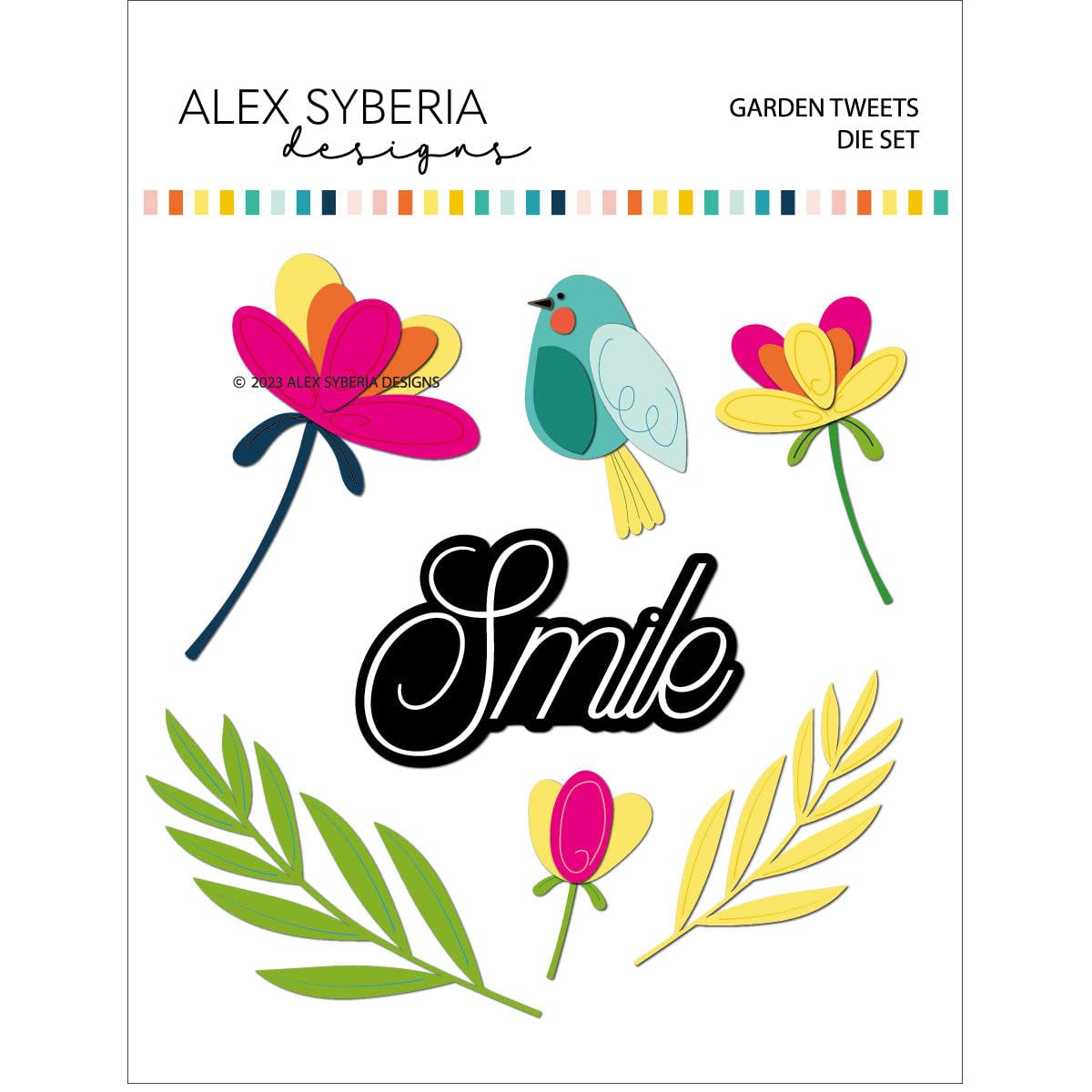 Alex Syberia Designs White Garden Tweets Die Set