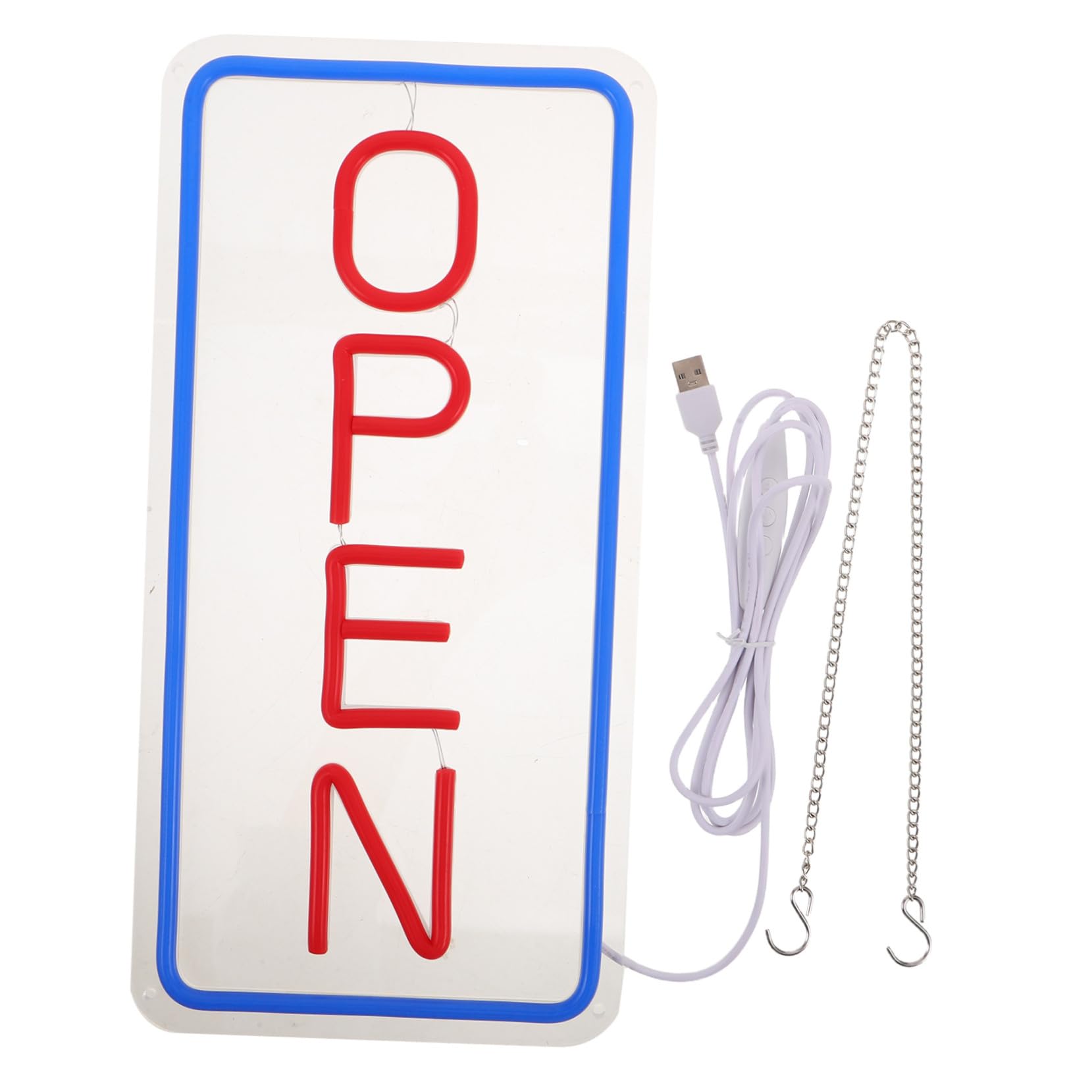 NOLITOY Letrero de Neón USB Lámpara LED Vertical Acrílico Decoración para Tiendas y Restaurantes Indicador Luminoso para Pared Habitaciones