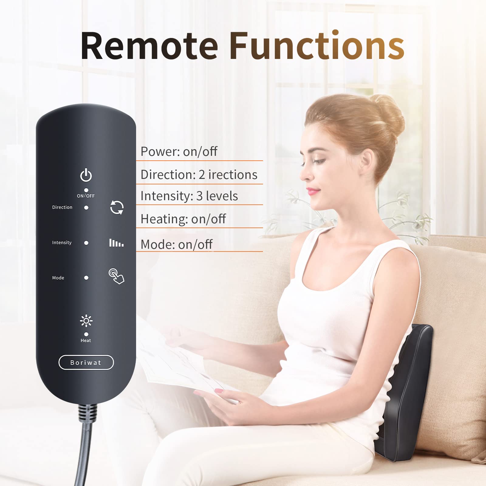 Back Massager with Heat, Massagers for Neck and Back, Shiatsu Neck Massage Pillow for Back, Neck, Shoulder, Leg Pain Relief, Gifts for Men Women Mom Dad, Stress Relax at Home Office and Car