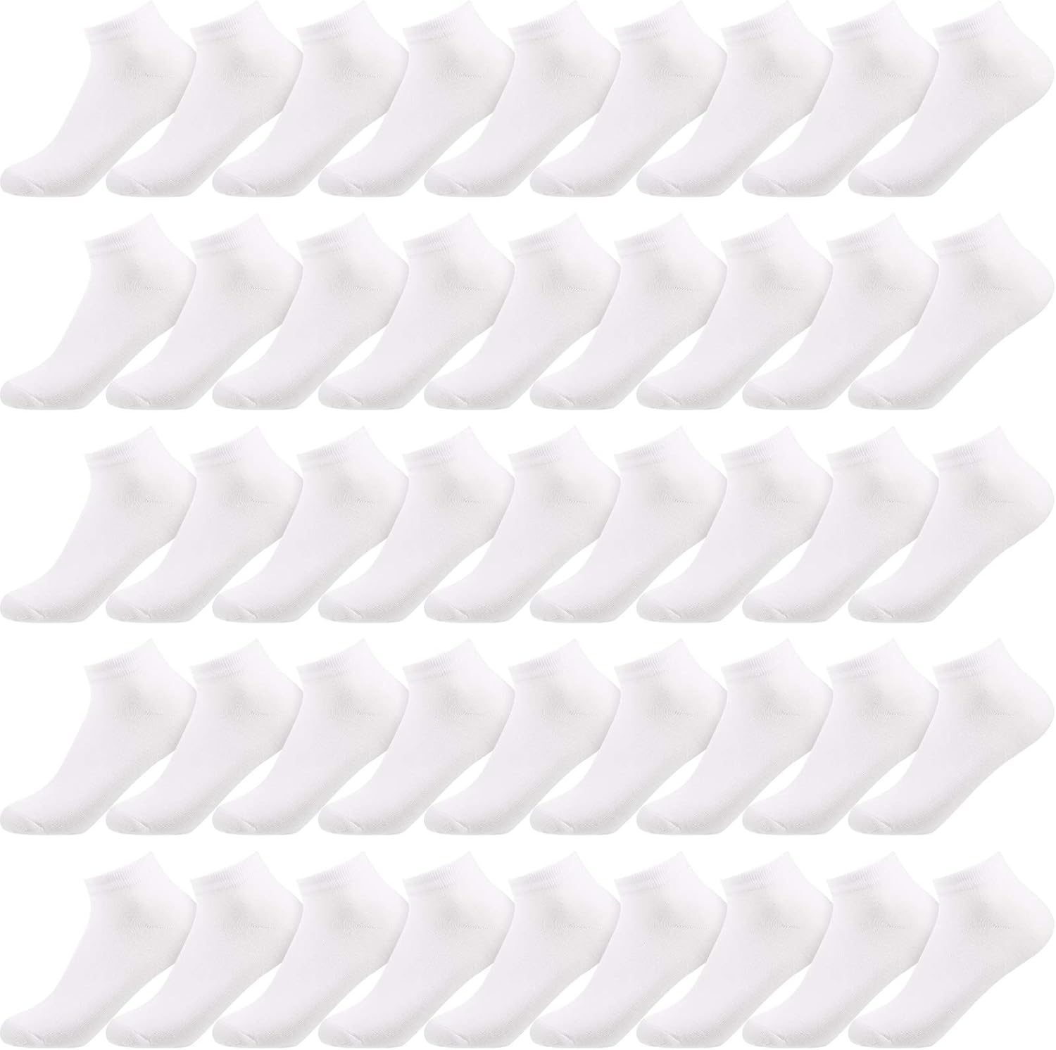 Syhood 60 Pairs No Show Socks Bulk Low Cut Socks for Men Women Unisex Thin Cotton Boat Liner for Homeless Casual Sports Tab