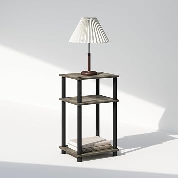 Furinno JUST Toolless 3-Tier Night Stand, Open Storage, French Oak