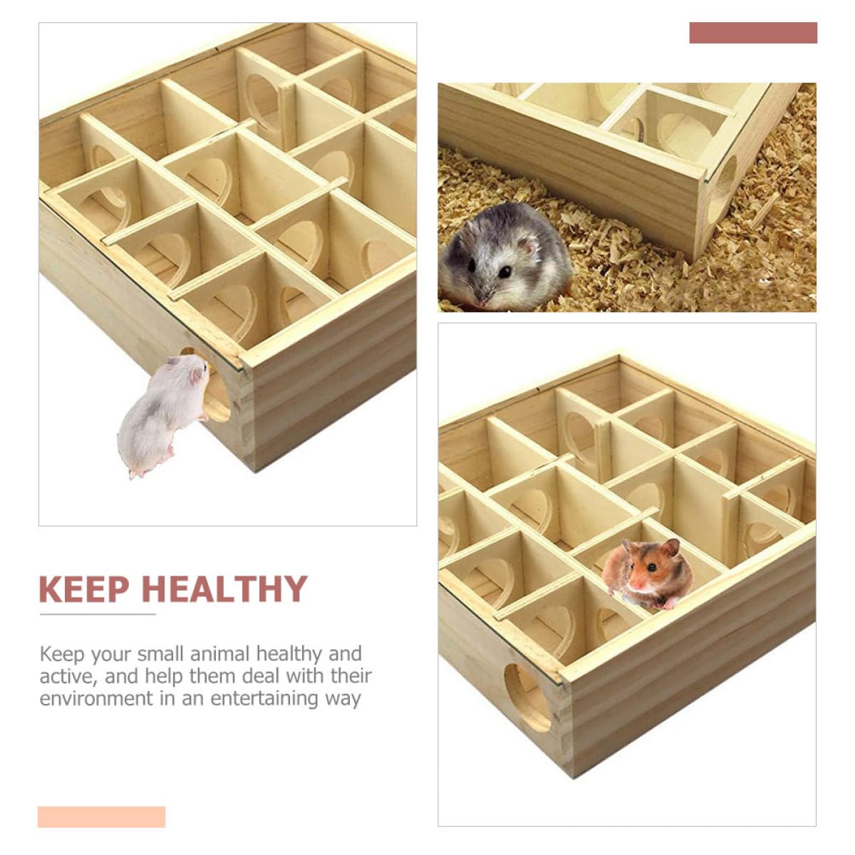YARNOW Mauslabyrinth für Hamster und Ratten, Khakifarben