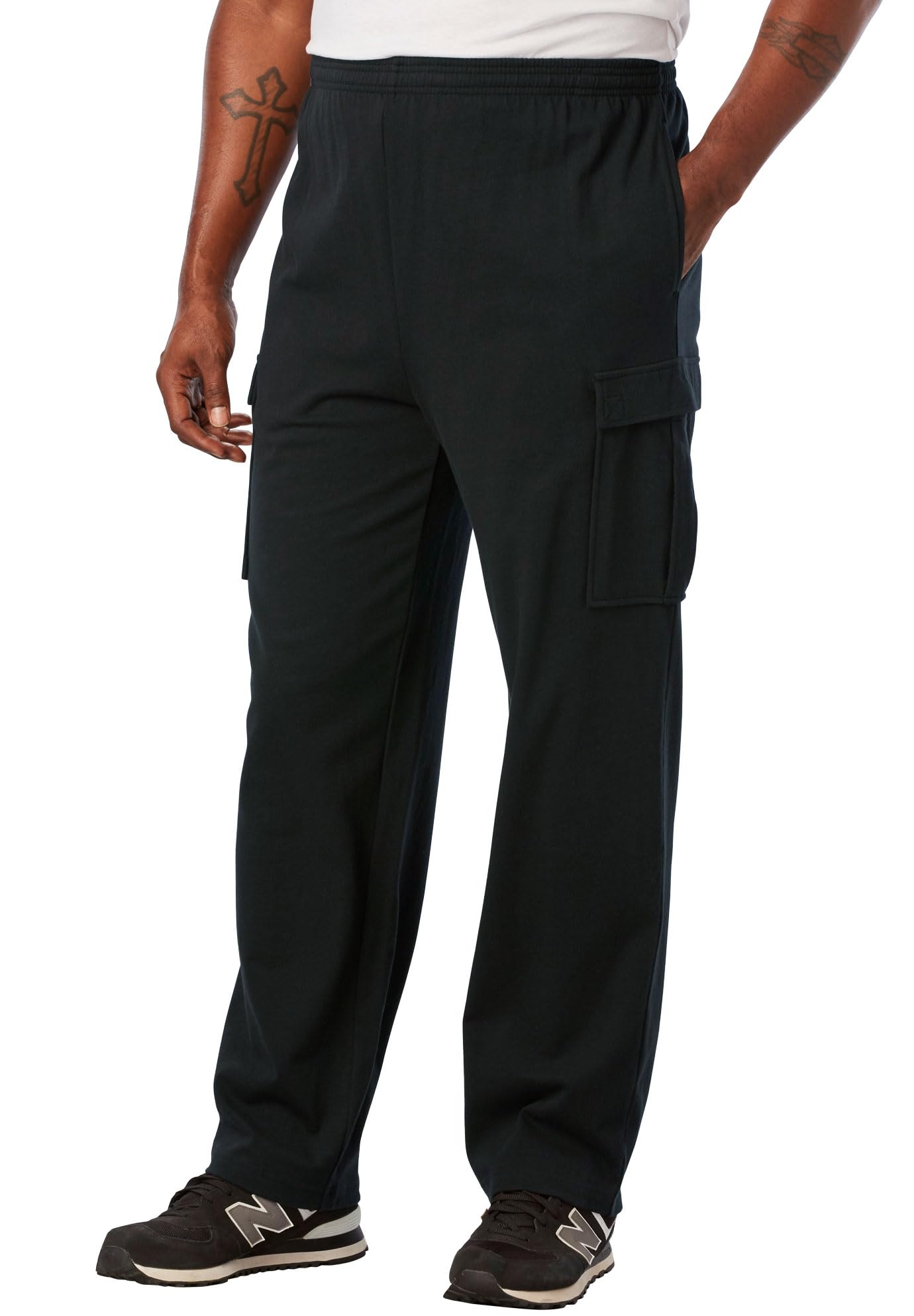 KingSize Mens Big & Tall Lightweight Jersey Cargo Sweatpants product thumbnail 2