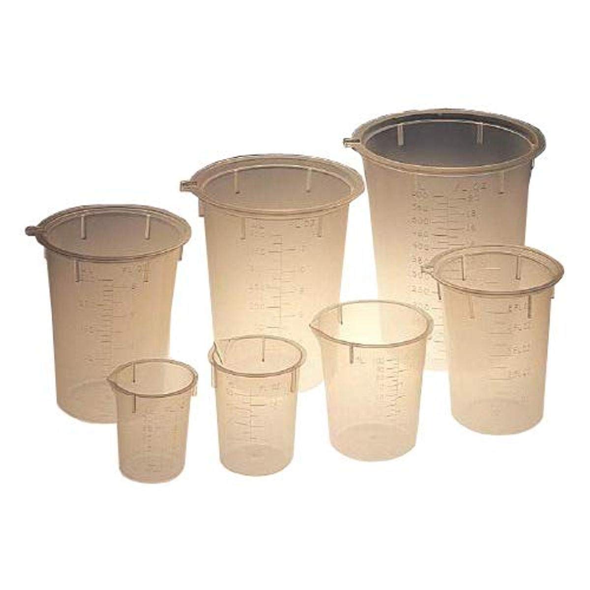 Maryland Plastics L-1260 Polypropylene Disposable Beaker, Graduated, 400 mL (Pack of 50)