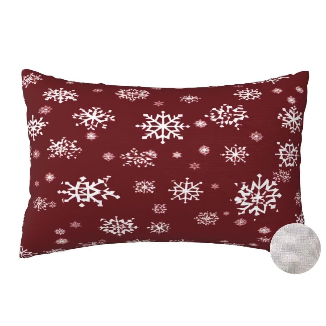 Fundas Cojines 60x90 cm Funda Cojin Rojo 2 Piezas, Navidad Cojines Sofa Rectangular Funda de Almohada Lumbar Suave Cojines Cama Decorativos a Doble Cara para Coche Silla Dormitorio Decoracion-dm362