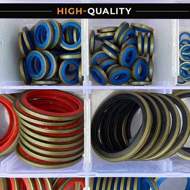 Close-up view of various O-rings in a storage box, highlighting their quality