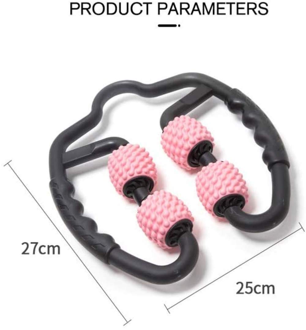 Trigger point roller, massaggiatore gambe, 4 rulli, muscoli profondi, sollievo dal dolore, massaggiatore muscolare,