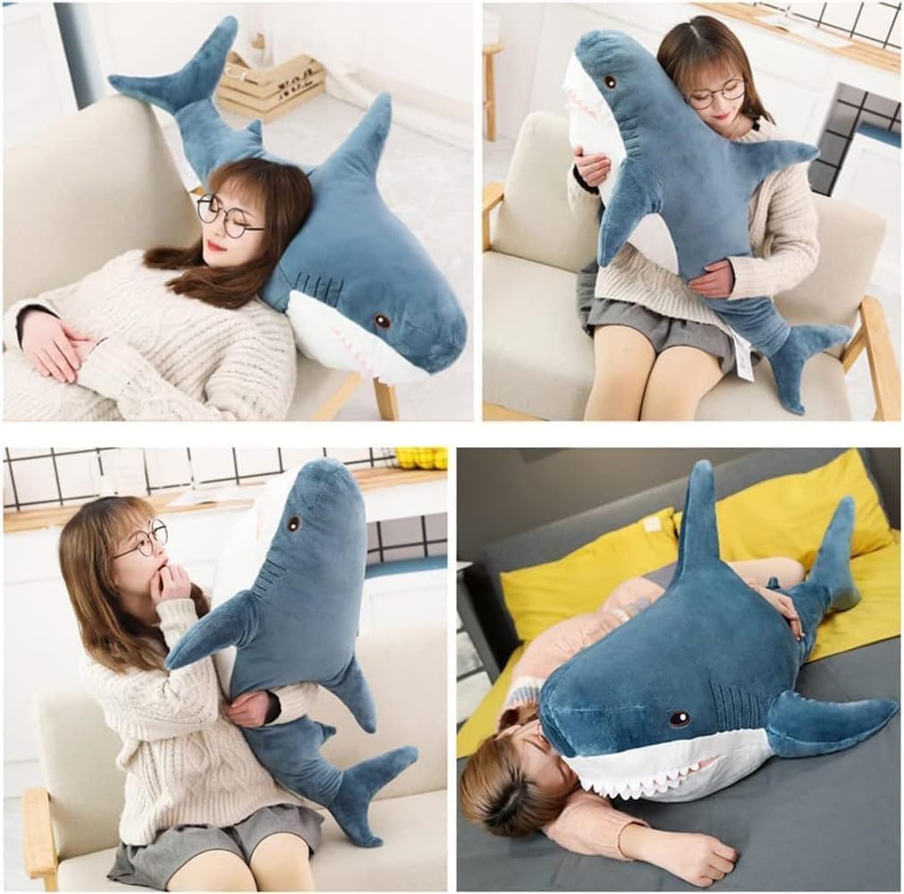 TONGMAN 100cm PlushSharkToy Pillow, SuperSoft and CutePlushSharkToys - Image 3