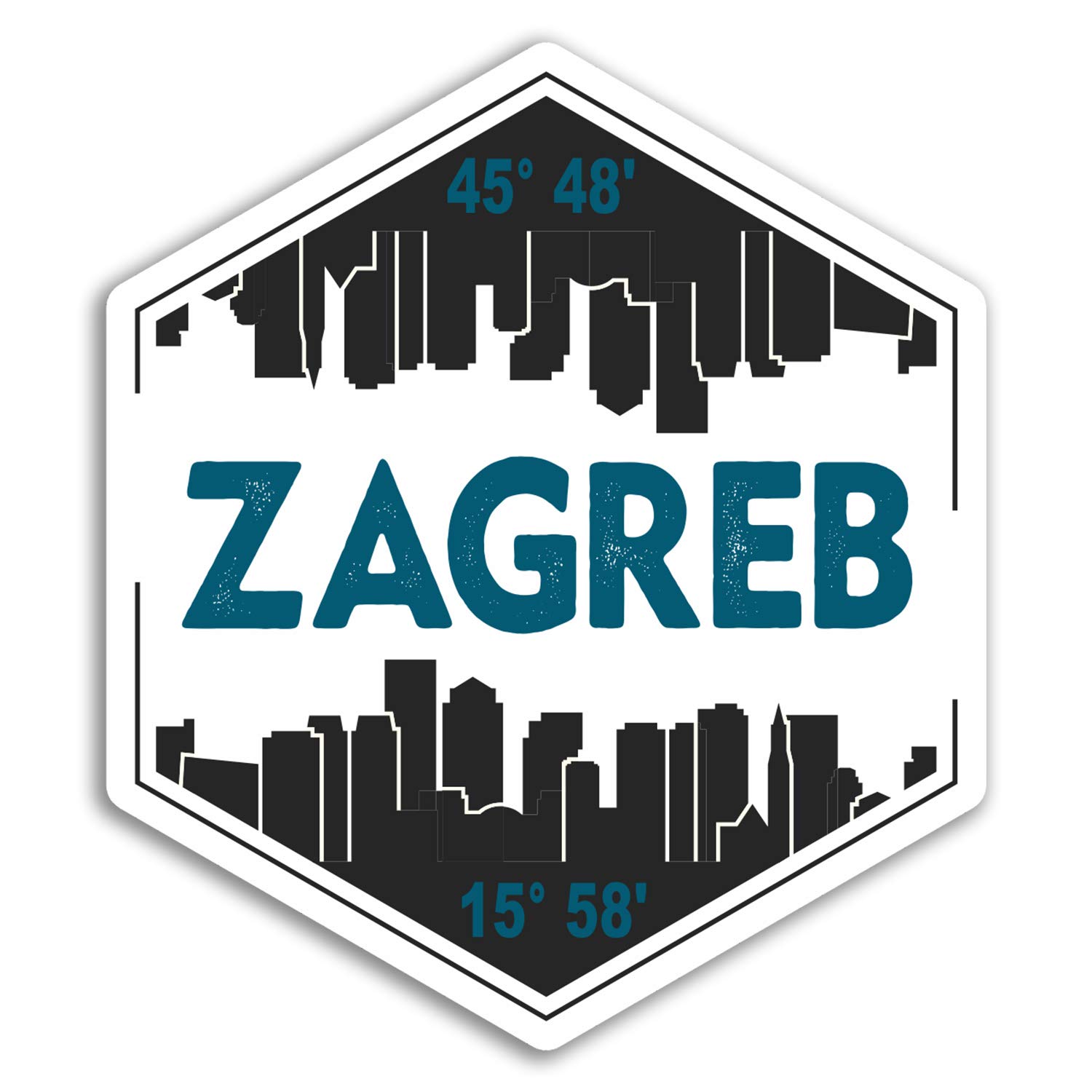 2 x 10cm Zagreb Croatia Vinyl Stickers - Travel Sticker Laptop Luggage #23079 (10cm Wide)