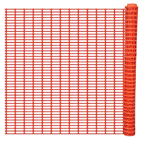 vidaXL Rollo de Malla de Seguridad de Plástico Naranja 50 m Valla Temporal