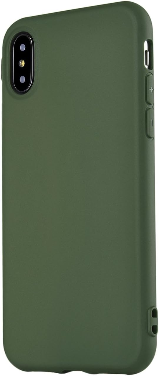 iPhone X Case,iPhone Xs Case, Manleno Slim Fit Full Matte Skin Case 1.5mm Thick Soft Flexible TPU Cover Case for iPhone X Xs 5.8 inch (Matte Hunter Green)