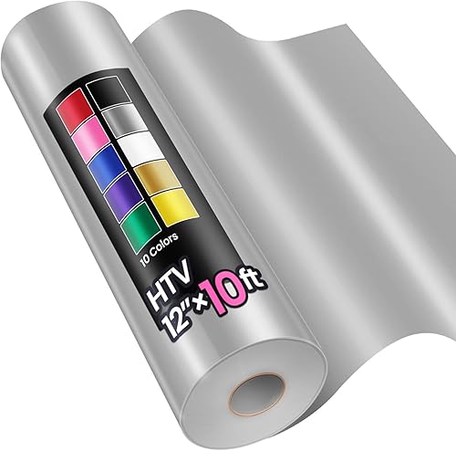 Miniatura 8 de Vinilo de transferencia de calor de 12 pulgadas x 10 pies, rollos de vinilo dorado Sooez HTV para camisetas, vinilo para planchar, fácil de cortar y