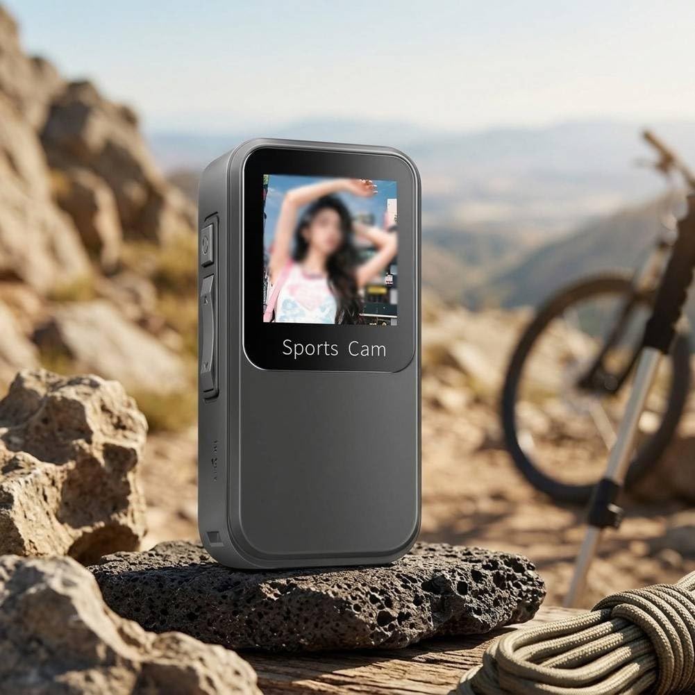 Macchina fotografica impermeabile di sport dell'ABS per uso esterno (rosa) | Guscio in ABS, design resistente all'acqua, adatto per nuoto, surf e sport all'aria aperta estremi