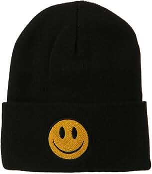 Amazon.com: e4Hats.com Smile Face Embroidered Long Beanie