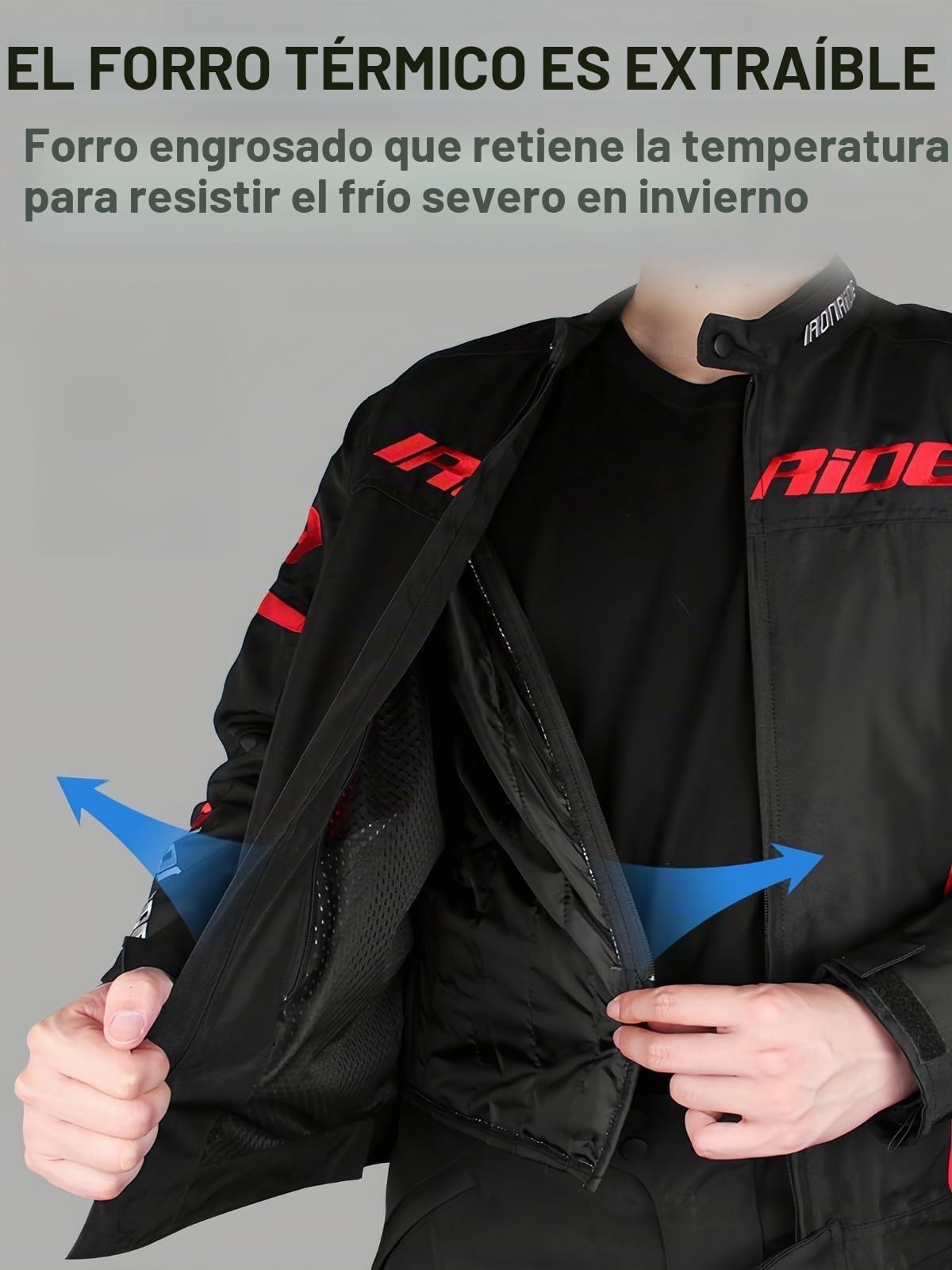 Moto Traje De Moto para Hombre Chaqueta De Moto Impermeable con Certificación CE con Armadura Extraíble Chaqueta De Verano, Pantalones De Moto Transpirables E Impermeables