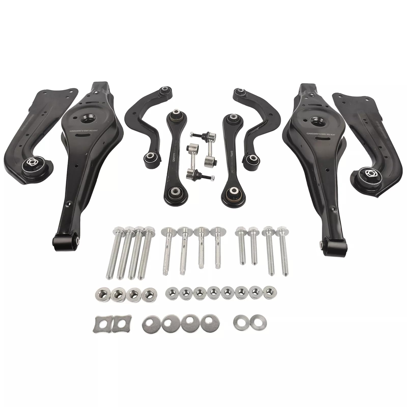 Suspension Arm Spring Mount Suspension Arm Set Reinforced Rear Compatible with A3 Q3 TT Alte-a Superb CC Golf Plus V VI 7N 5N 1T1 1T2, Replacement for 1K0505465C 1K0505323N