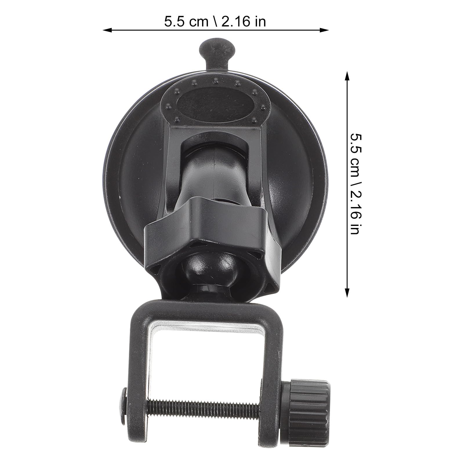 Gadpiparty Supporto per Dash Cam Auto in Plastica Nero Ventosa, Design Rotante a 270 Gradi, Set 4 Adattatori di Ricambio per Telecamera Digitale in Auto