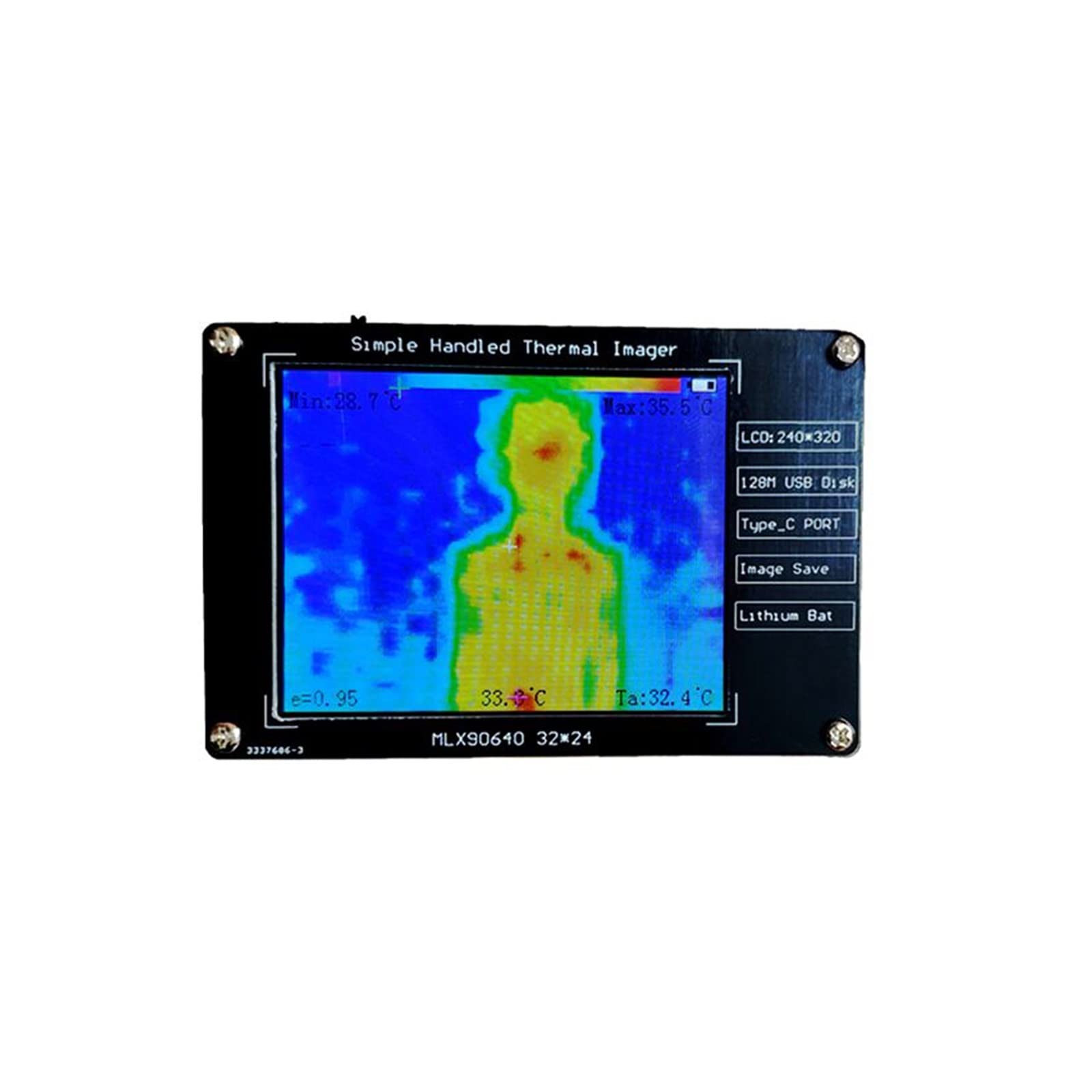 Cámara térmica Cámara termográfica infrarroja de Mano, Pantalla LCD de 2,8 Pulgadas, resolución de 240x320, cámara de imágenes de definición Clara, Instrumento de medición Diseño Compacto