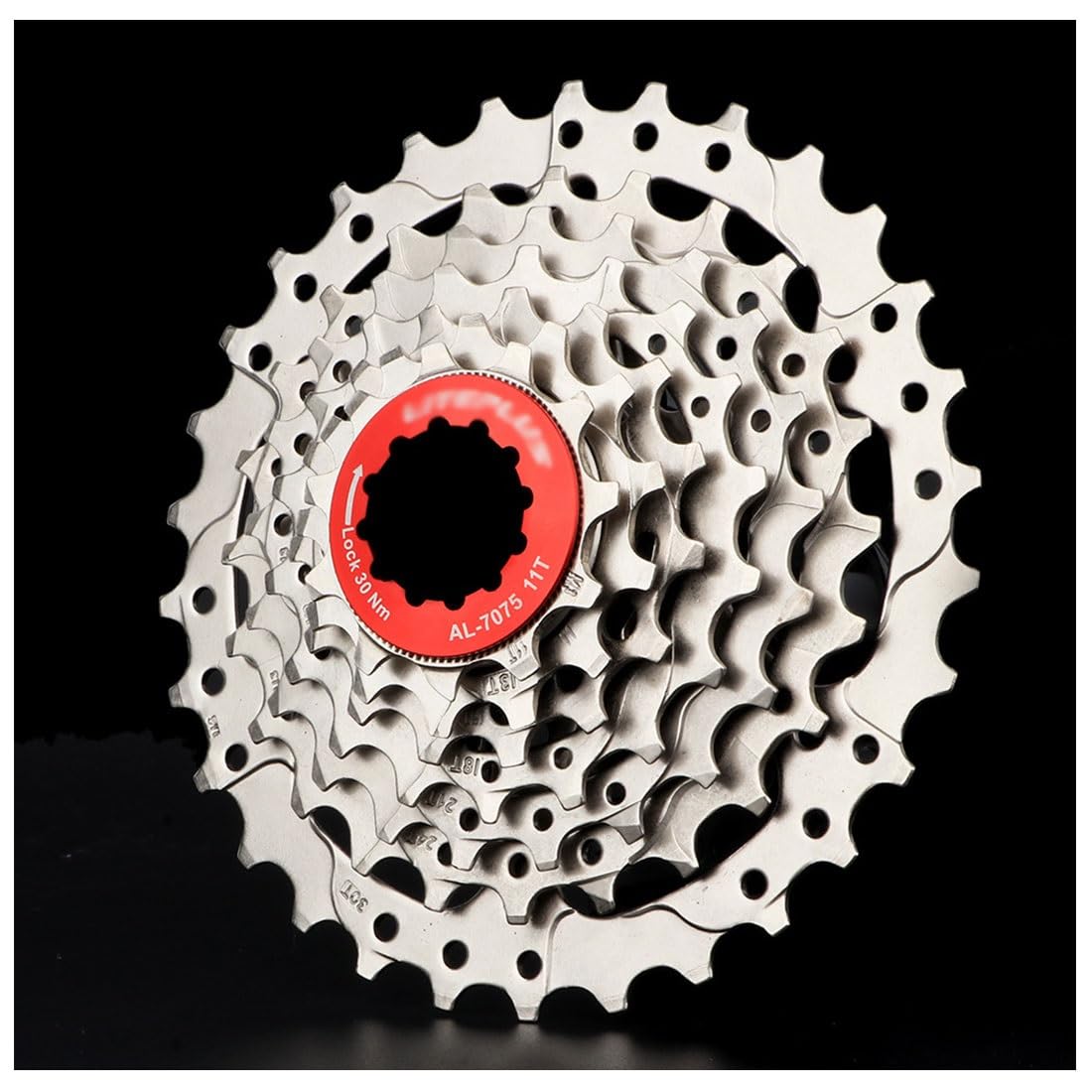 Cassette Externo De 7 Velocidades 7s 11-28T/30T BMX Piñones De Cassette Plegables For Bicicleta, Peso Ligero Plateado