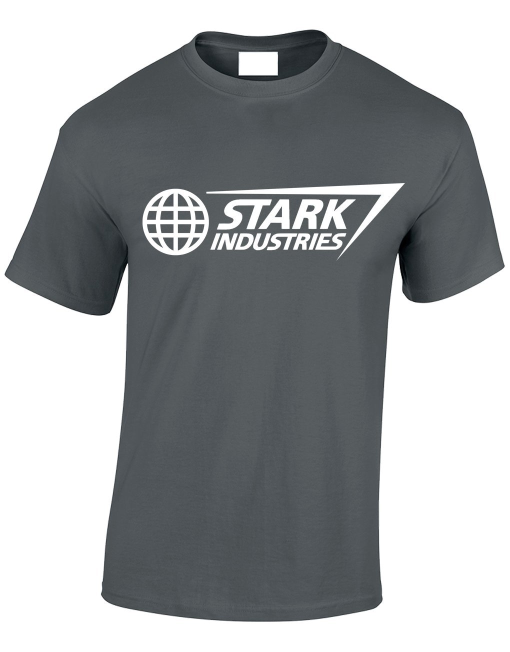 Crown Designs Stark Industries Super Hero Movie & Comic Book Fan Gift for Men & Teenagers T-Shirts Tops - Charcoal/Small