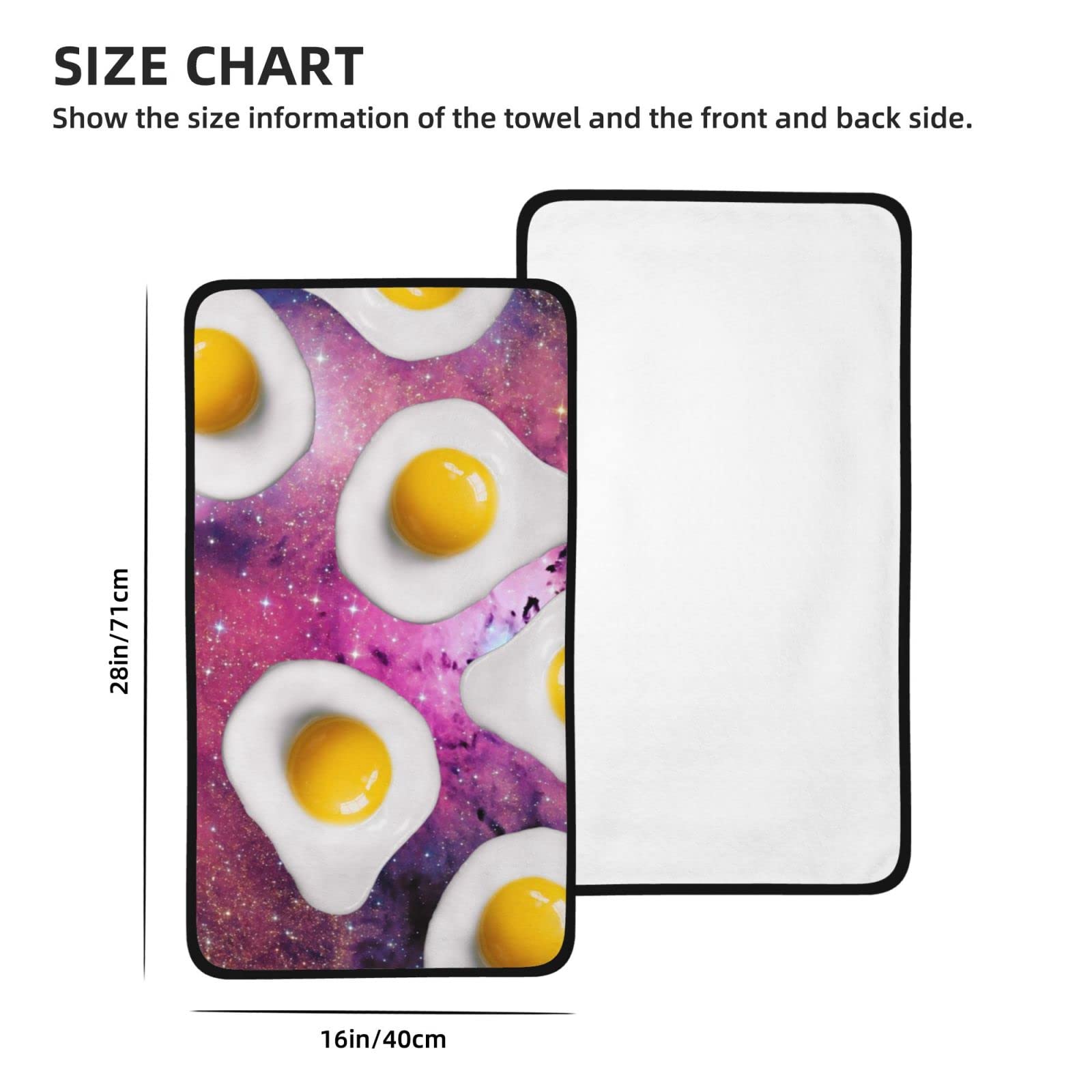 Amazon｜目玉焼き 紫の 星空 フェイスタオル 高速吸水 速乾 綿100  