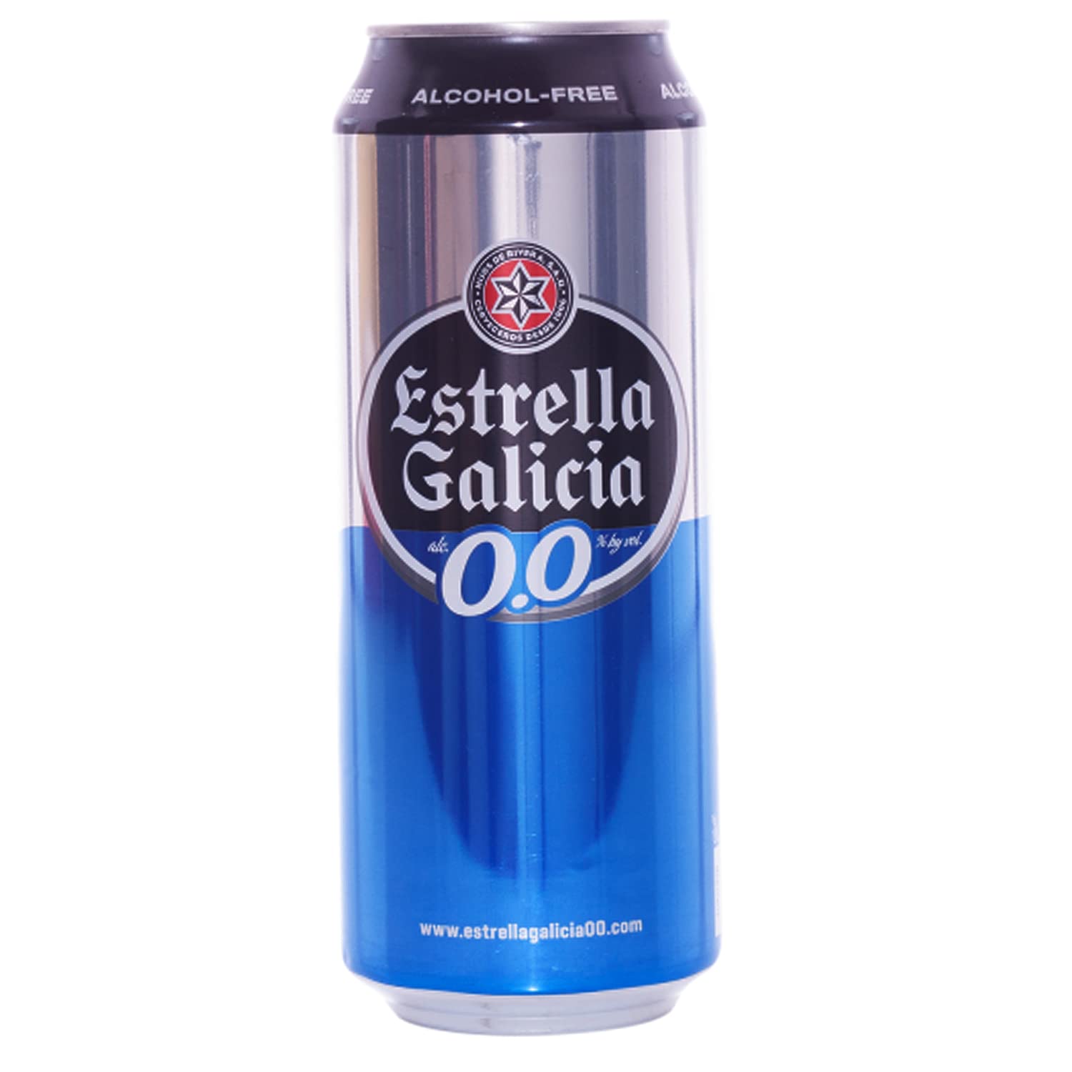 Estrella Galicia 0,0 Non-Alcoholic Beer 30 Pack, Made in Spain, 16.9oz/cans, includes Phone/Tablet Holder & Beer/Pairing Recipes