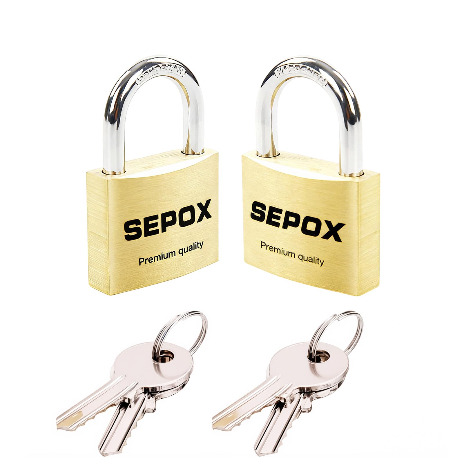 Sepox Key Snapklik.com : SEPOX Twins Compact Solid Brass Padlock