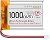 3.7 V Lipo Battery 1000 mAh 803040 Rechargeable Battery Lithium Polymer Battery with Micro Ph1.25 Connection Integrated Protection Circuit for Electronic Devices