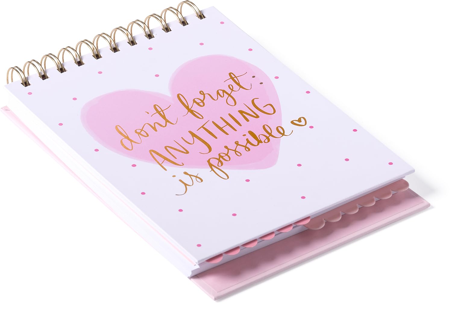Eccolo - Cuaderno con espiral superior con rayas, bloc de lista de tareas con pestañas divisoras expuestas (200 páginas), Anything Is Possible", bloc de notas A5, ideal para tomar notas en la escuela,