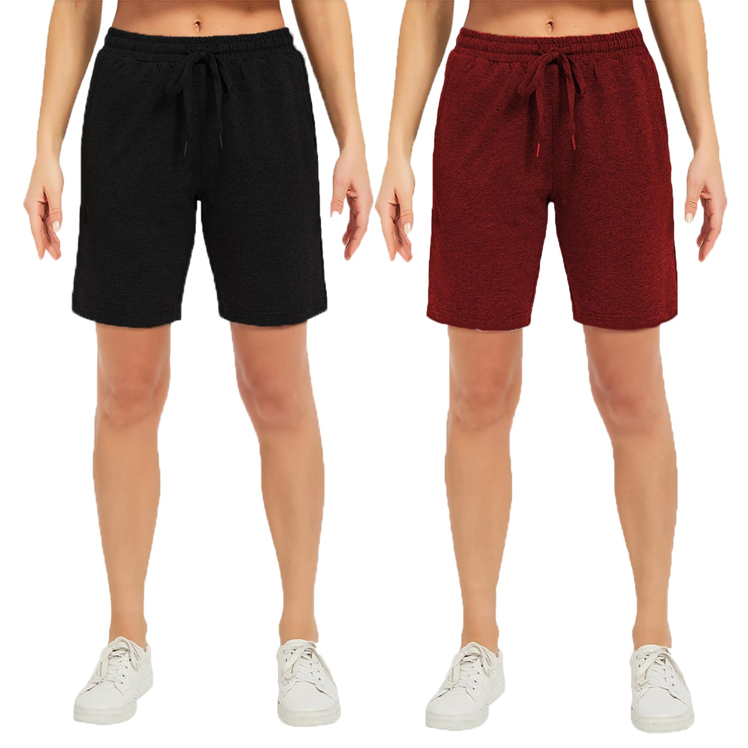 brand flex Women's Regular Shorts,Athletic Gym Shorts, Running Jogger Shorts (Pack of 2)-picture-20