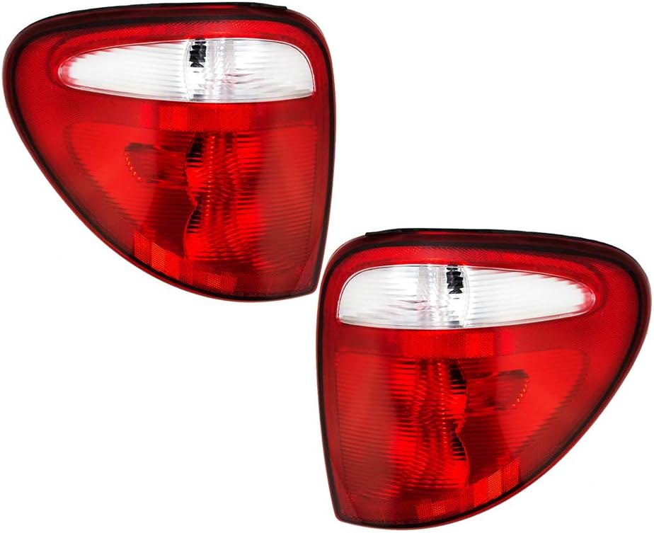 EPIC LIGHTING Rear Brake Tail Lights Lens and Housing Assembly Compatible with Chrysler Dodge 2001-2003 Town & Country Caravan Grand Caravan Voyager Left Driver & Right Passenger Sides Pair