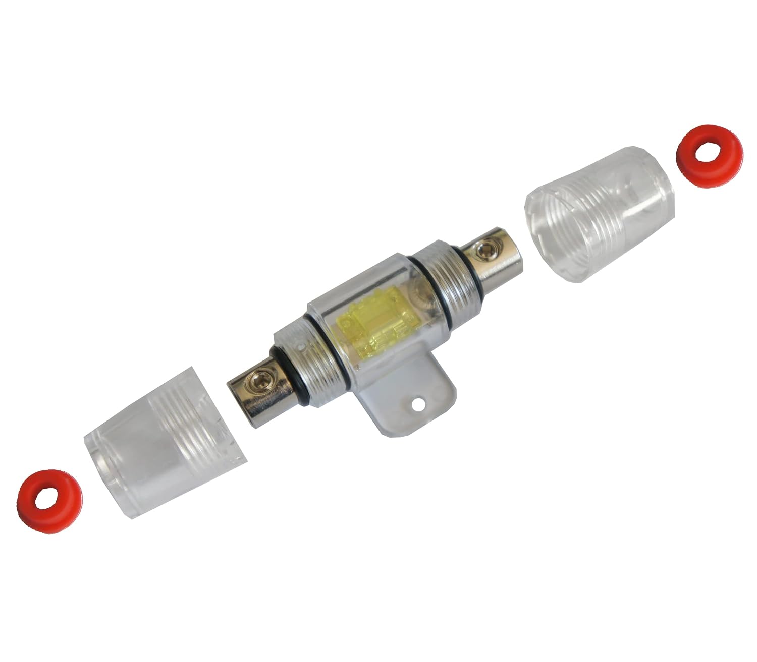 RonDexy in-line Mini ANL Fuse Holder, 4-8 Gauge AWG in-Line Waterproof AFS Holder with 100 Amp Fuse for Car Power, Car Audio Amplifier, Truck Audio, Car Battery Fuse Block