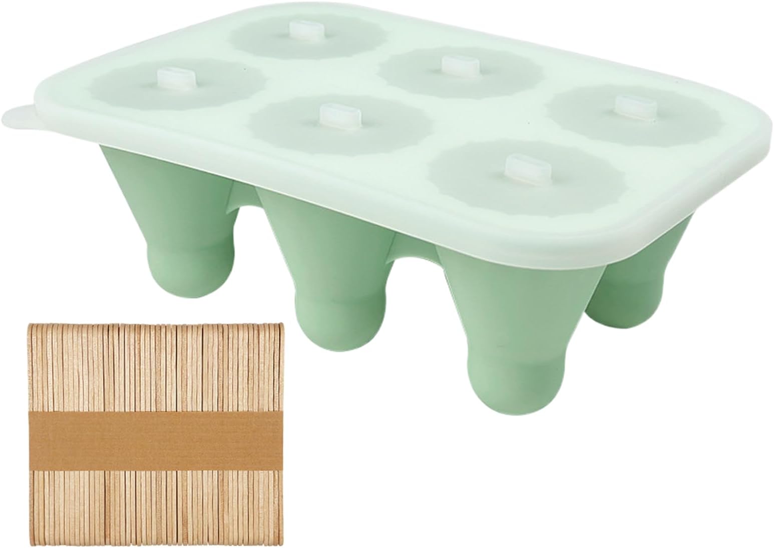 Silicone Ice Molds,Badminton-Inspired Leak-Proof Lid | Ice Block Silicone Mold with Sticks - for Chocolate Mousse Brownie Truffles Gummy Desserts Fondant Cake