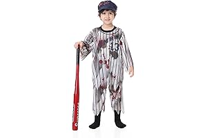 Boys' Baseball Zombie Costume: A Spine-Chilling Ensemble for Terrifying Adventures