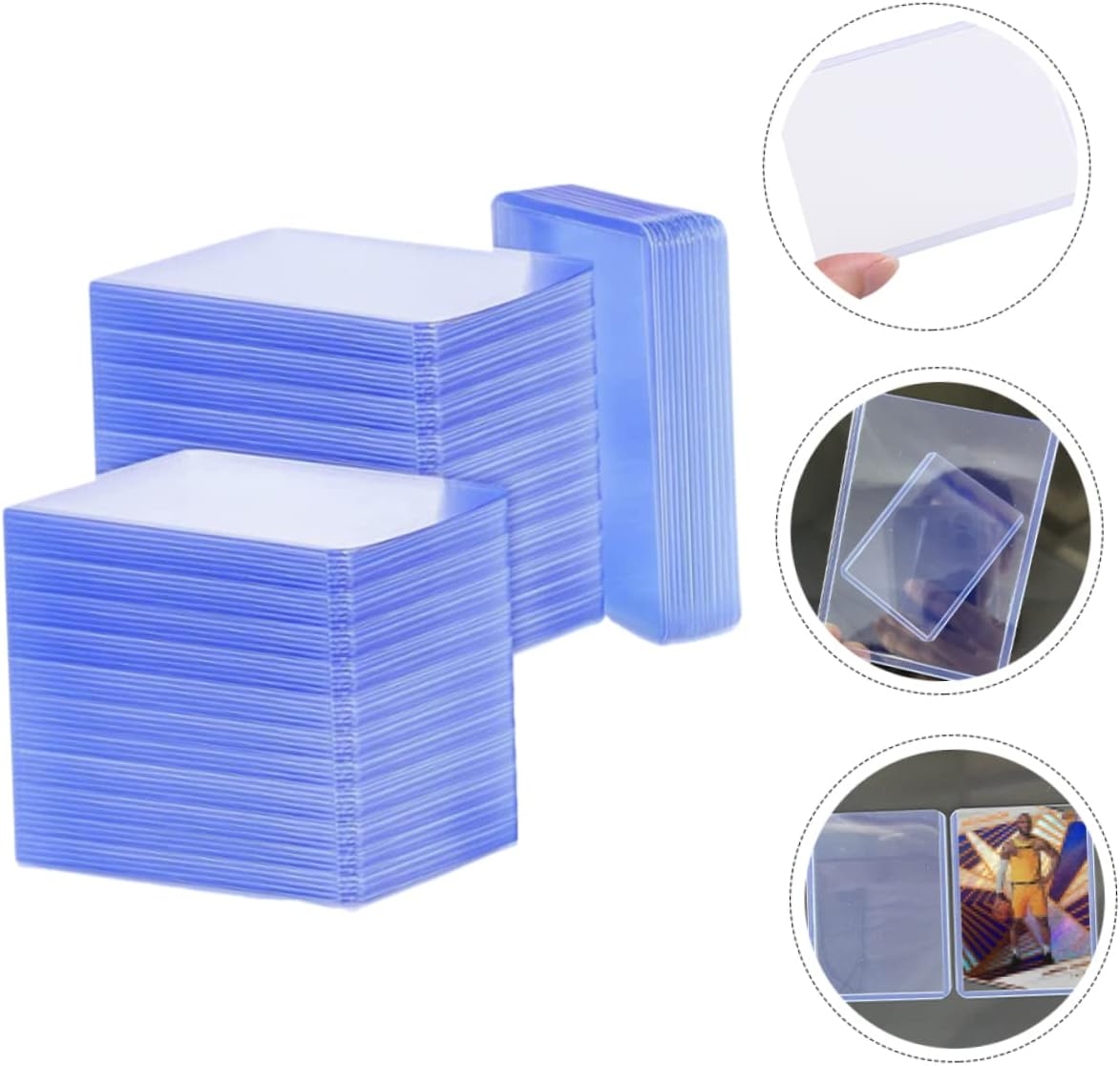 100pcs Simple Style Card Holders Baseball Card Sleeves Protective Covers