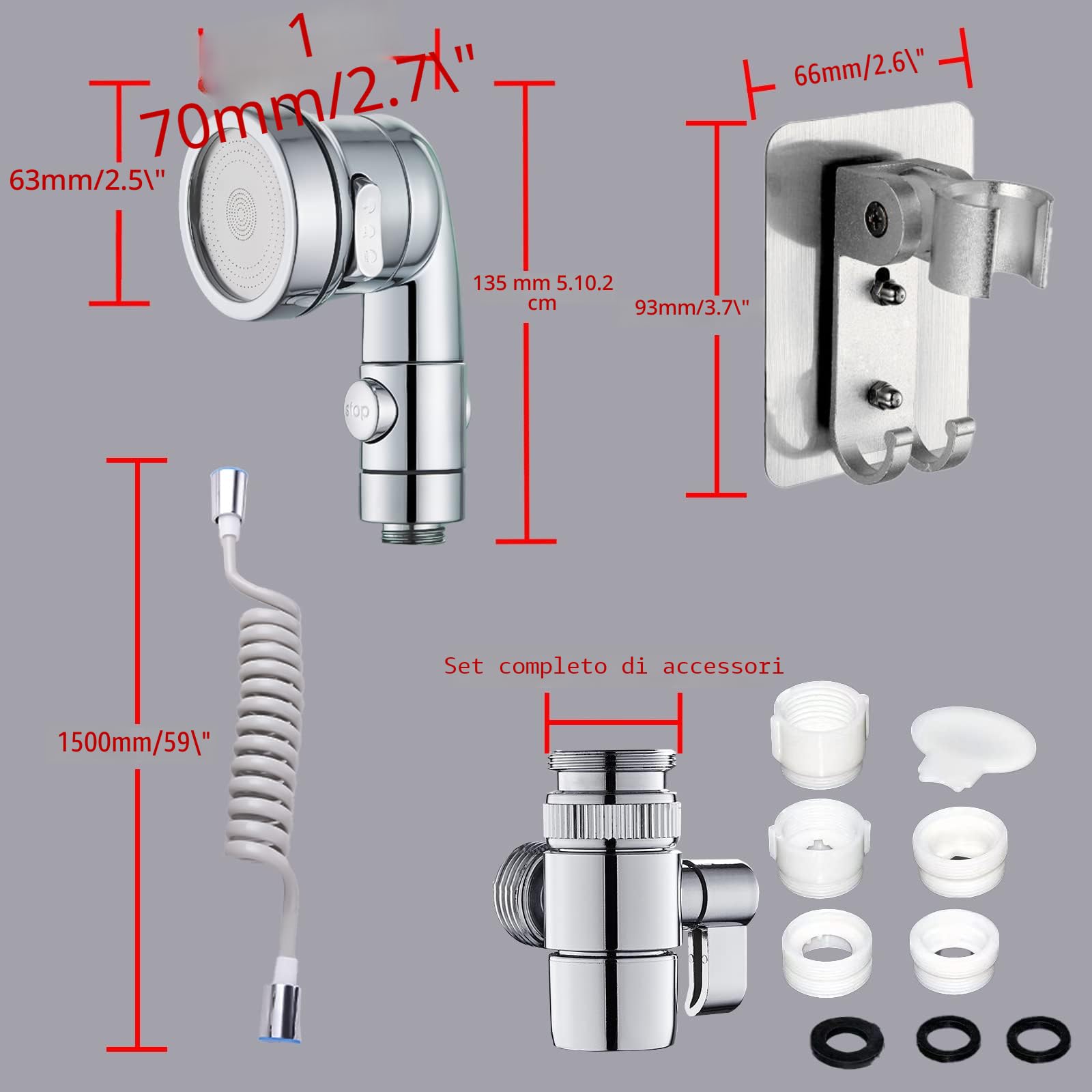 Doccetta per lavandino STOAT® doccino per bidet rubinetto bagno