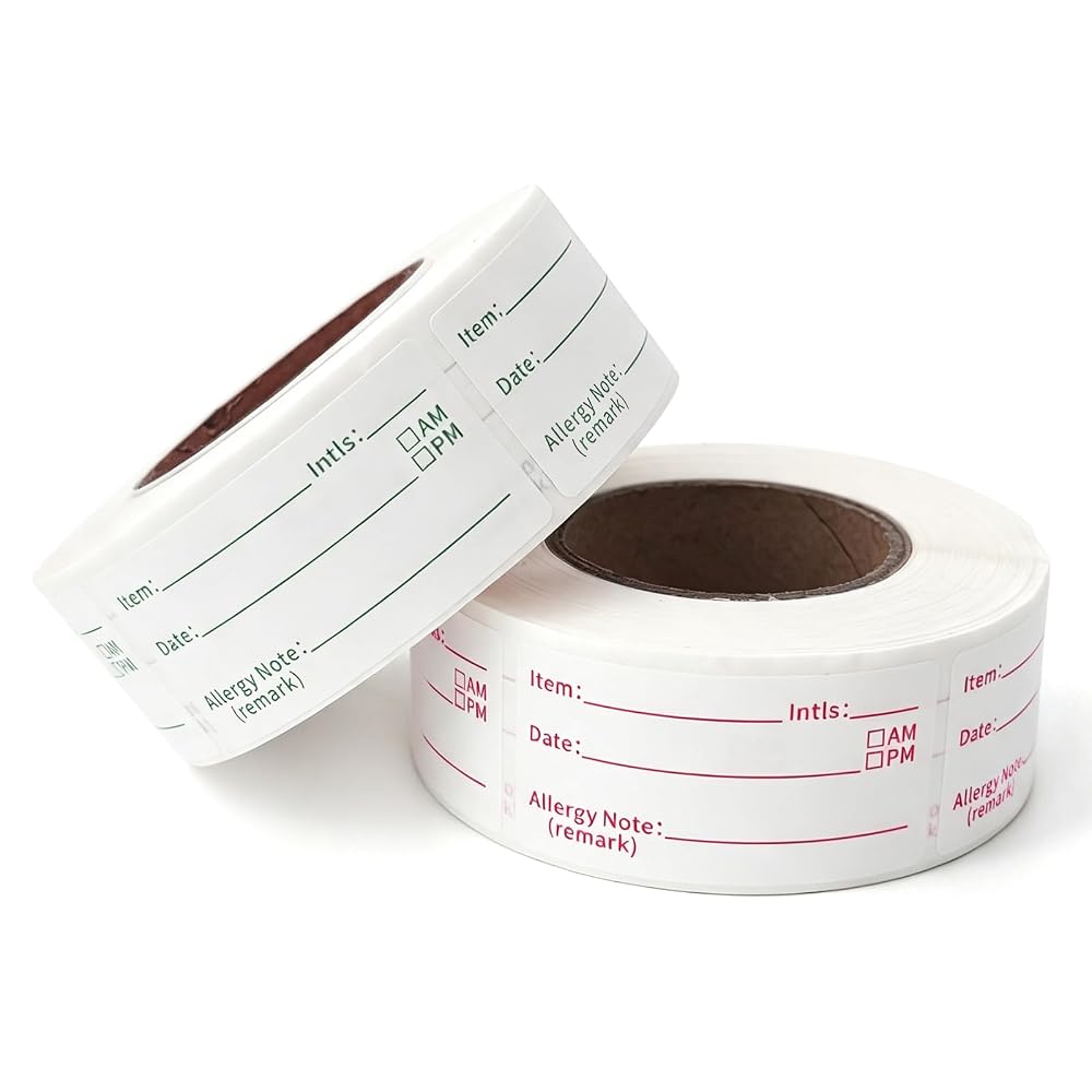 1000PCS Removable Food Labels, 1x2” Date Stickers Freezer Labels