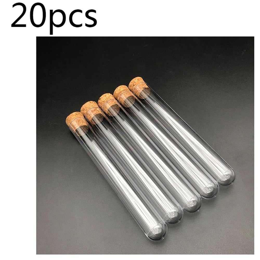 Laborausstattung und -bedarf 20 stücke 20x150mm Labor Klar Kunststoff Rohre Mit Korken Stopper Rohr