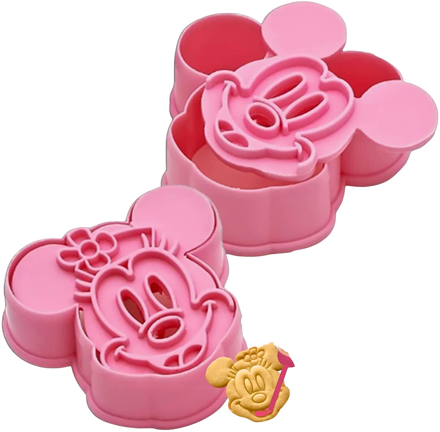 N.D Mickey Minnie Shape Cookie Cutter Mold Set Cookie Cutters for Baking Stamps, biscuit cutter,cutter for kids, cookies stamp, fondant mold