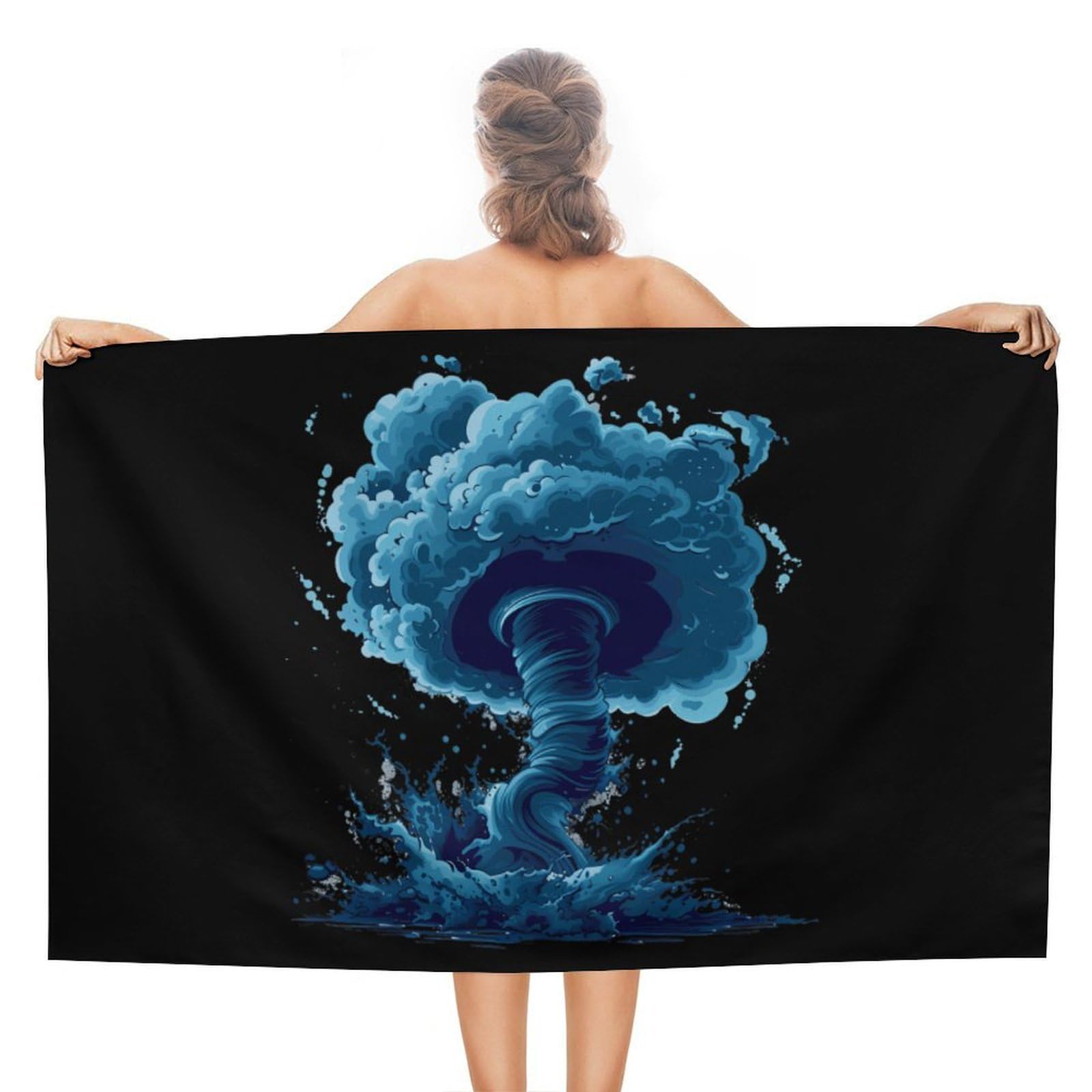 CGSBNGHA Storm-Tornado-Hurricane Beach Towels Soft Bathroom Bath Pool Swim Towels for Women Men