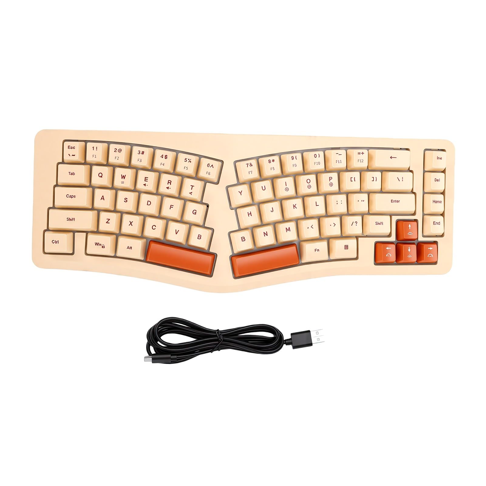 Tastiera Ergonomica Divisa con Retroilluminazione RGB