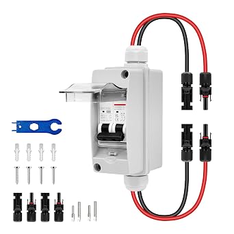 30A Solar Panel Disconnect Switch 400V with Pre-Wired MC4 Cables