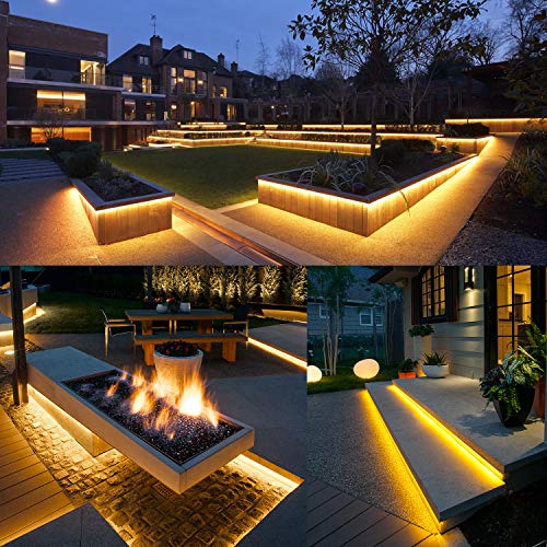 50Ft Outdoor Rope Lights Waterproof Warm White,Cuttable Connectable Flexible 110V Plug Thick Cool Clear Tube 3000K Led Rope Lights For Patio, Pool, Camping, Bedroom Decor, Indoor #TOP2