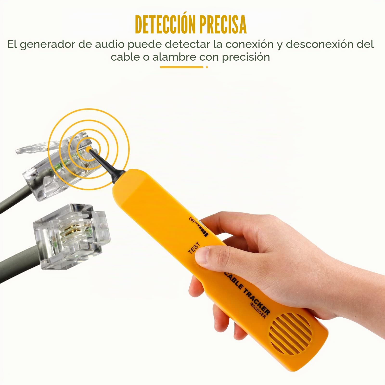 Probador de Circuito y Trazador de Cables, Generador de Tono, Probador de Cable de Red Enchufe RJ-11, Búsqueda y Localización, Continuidad del Circuito de Prueba