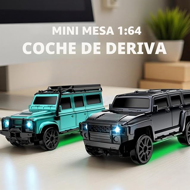 Foto 4 de 7 de BlocteckToy Coche todoterreno a control remoto de escritorio, escala 1/64, 2.4G, 4WD, motor sin escobillas