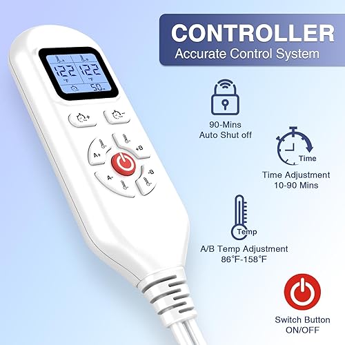 Miniatura 5 de 1 par de calentadores eléctricos de tobillo para pies, almohadillas térmicas para pies, calor penetrante profundo para tendinitis de Aquiles y