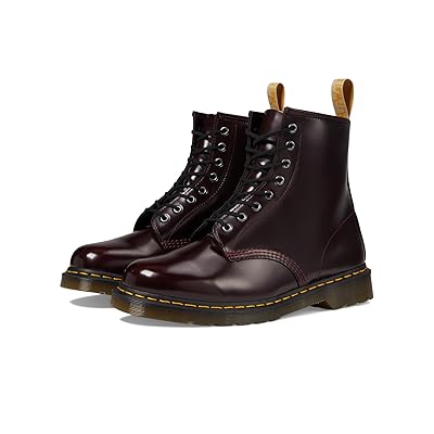 Dr. Martens 1460 Vegan 8 Eye Boot Lace up Boots Cherry Red Cambridge Brush